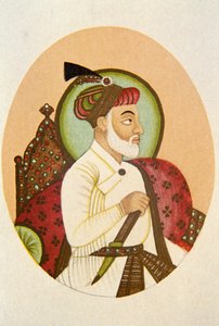 Retrato do Imperador Mughal Bahadur Shah, Índia de School Indian