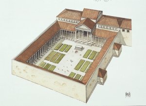 Fórum Reconstruído construído por Titus Flavius Vespasianus (cor litho) de School Italian