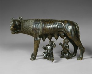 O Lobo Capitolino amamentando Rômulo e Remo de School Italian