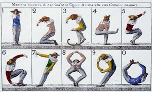 Estranha forma de expressar figuras com posturas cómicas - doc. italiano, n.d. de School Italian