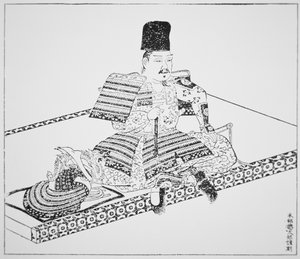 Minamoto Yoritomo (litho) de School Japanese