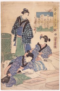 Sem título (xilogravura a cores) de School Japanese