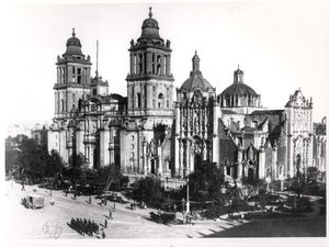 Catedral da Cidade do México (foto a p/b)