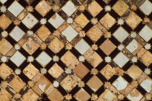Necrópole de Chella, detalhe de um painel decorativo (mosaico)