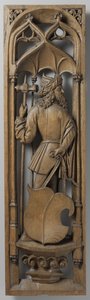 Painel de uma caixa de órgão, c. 1510-20 (carvalho com vestígios de policromia) de School Netherlandish