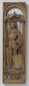 Painel de uma caixa de órgão, c. 1510-20 (carvalho com vestígios de policromia) de School Netherlandish