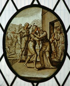 Roundel: Tobias volta para Sarah (vitral)