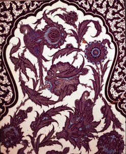 Arte Otomana: Cerâmica de Iznik Decorando o Salão de Circuncisão do Palácio Topkapi em Istambul, Turquia