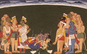 Rama e Lakshmana atacaram com nagapasa, do 
