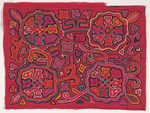 Painel de camisas (mola), Povo Kuna, Ilhas San Blas, c.1950s (algodão aplicado)