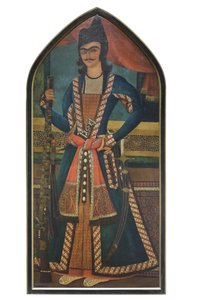 Um príncipe Qajar, possivelmente Bahram Mirza, Abolhassan (óleo sobre tela)