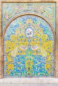 Azulejaria no Palácio Golestan, Teerão, Irão (foto)
