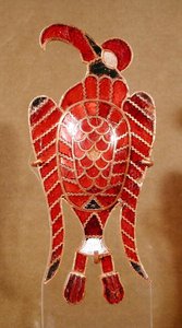 Eagle, from the Treasure of Apahida II, Migration Period, 5th-6th century (gold & grannet)