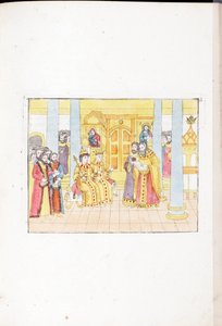 A cerimónia de casamento de Michael I da Rússia (Michael Fyodorovich Romanov) de School Russian