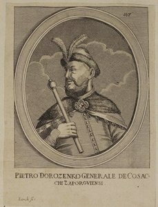 Petro Dorofeyevych Doroshenko, Hetman do banco direito da Ucrânia (gravura) de School Russian