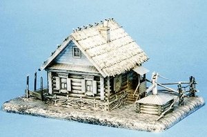 Modelo de compêndio de fumador de uma Izba, Oficina Faberge de School Russian