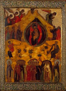 A Assembleia do Ícone da Virgem Russa de 1560. Rússia, Mosteiro Solonsky de School Russian