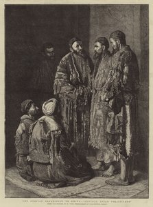 A Expedição Russa a Khiva, "Políticos da Ásia Central" (gravura) de School Russian