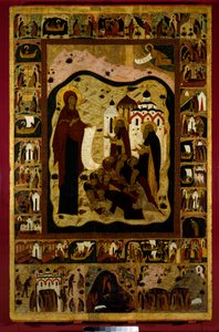 A Virgem de Bogoliubovo ícone russo do século XVI. A Rússia. O Mosteiro Solonsky. de School Russian