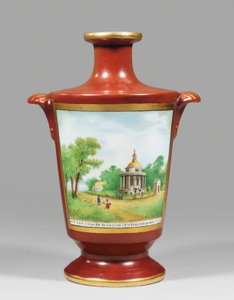 Vaso representando um cossaco Zaporozhian, c.1825 (porcelana) de School Russian
