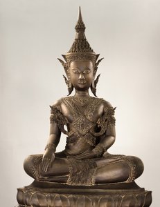 Buda do tamanho da vida em traje real (bronze)
