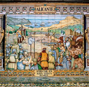 Cartagineses liderados por Hamilcar e seu filho Hannibla e a fundação de Alicante de School Spanish