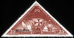 Carimbo espanhol nas caravelas de Cristóvão Colombo