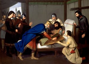 A Morte de Wilfred, o Peludo (óleo sobre tela) de School Spanish