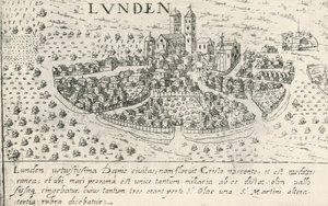 A cidade de Lund, Suécia (gravura) de School Swedish