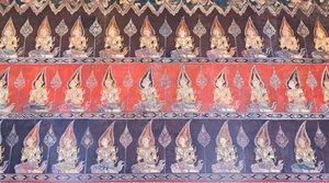 Pinturas murais na capela de Buddhaisawan, palácio de Wang Na (pintura) de School Thai