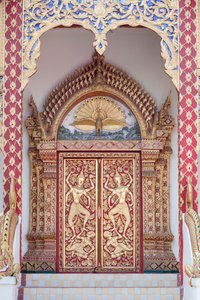 Porta do templo, Wat Phrathat Doi Suthep de School Thai