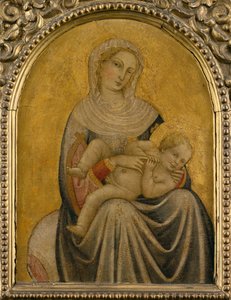 Virgem e Menino, c.1420 (tempera no painel) de School Tuscan