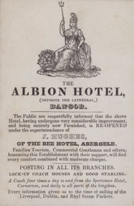 Anúncio para o Hotel Albion, Bangor, Norte do País de Gales (gravação) de School Welsh