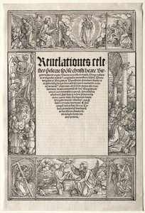 Fronteira - com o Batismo de Cristo de School of Albrecht Dürer