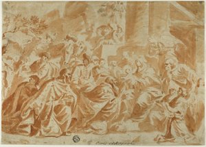 Adoração dos Magos de School of Peter Paul Rubens