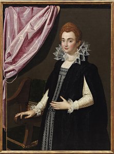 "Retrato de Marie de Medici (1575-1642)" Peinture de Scipione Pulzone (1550-1598) - 1594 - Óleo sobre tela - Dim 132,1x96,5 cm Coleção particular de Scipione Pulzone