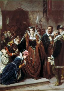 o Queen Mary 1st Stuart (1542-1587) caminha para o Andaime de Scipione Vannutelli
