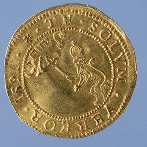 4 libras escoceses (hat-piece) de James I, Edinburgh mint, 1591 (reverso) (ouro) (para anverso ver 58855)