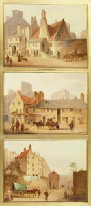 Canongate, Foot of West Port e Calton, detalhe de Edimburgo: nove vistas da cidade velha de Scottish School