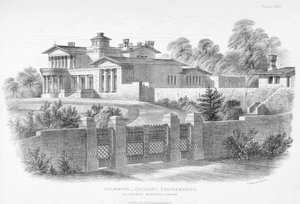 Vista exterior de Holmwood, Glasgow (gravura) de Scottish School