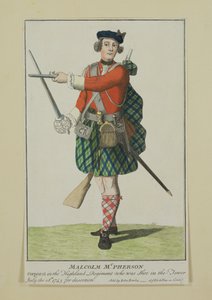 Malcolm McPherson, cabo do Regimento Black Watch, disparado por deserção, 1743 de Scottish School