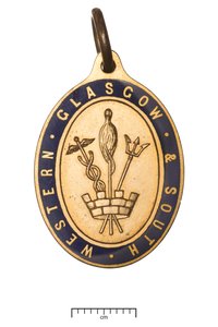 Escócia, Glasgow e South Western Railway, passe de diretores, c.1850 (ouro e esmalte) de Scottish School