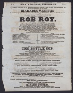 Programa de teatro para o Theatre Royal, Edimburgo de Scottish School