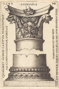 Capital e base de uma coluna de Sebald Beham