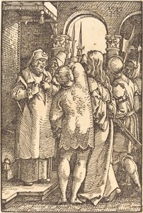 Cristo diante de Caifás de Sebald Beham
