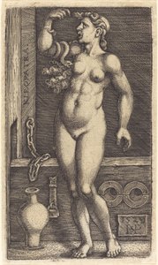 Cleópatra em pé de Sebald Beham