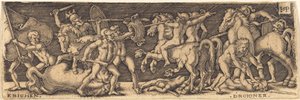 Combate de gregos e troianos de Sebald Beham