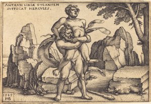 Hércules Matando Anteu de Sebald Beham