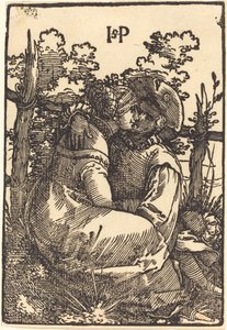 Amantes por uma cerca de Sebald Beham