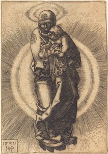 Madonna na meia lua de Sebald Beham